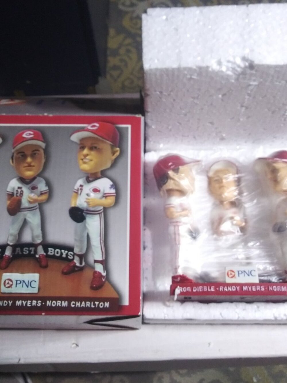 2015 Cincinnati Reds SGA Nasty Boys Triple Bobblehead #ED 25000 NIB WORLD SERIES